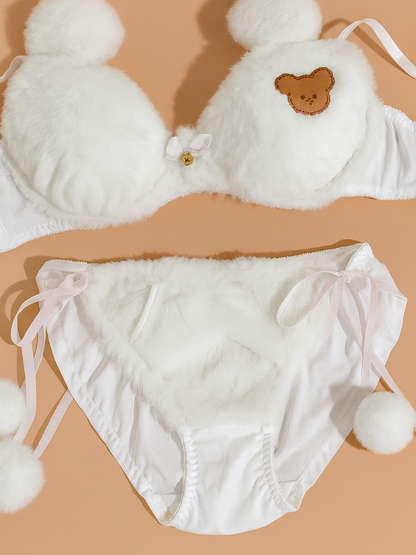 WinterLingerieforWomenJapaneseGirlsStudentsPlushSexyBrasWirelessCartoonBearCatBraSetSoftUndiesGirlfriendGift_13