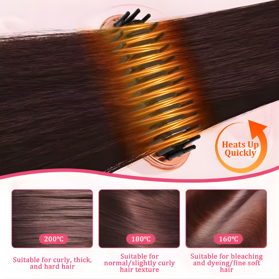 Wireless Negative Ion Straight Hair Comb Mini Portable Longlasting Fluffy Home Straight Hair Comb Hair Styling Hair Straightener