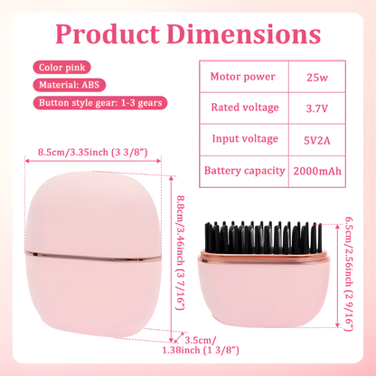 Wireless Negative Ion Straight Hair Comb Mini Portable Longlasting Fluffy Home Straight Hair Comb Hair Styling Hair Straightener
