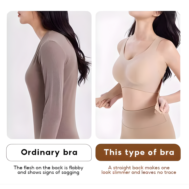 Wireless Posture Correction Push Up Bra for Women, Seamless Cross Back Support Bra Comfortable Everyday Lingerie