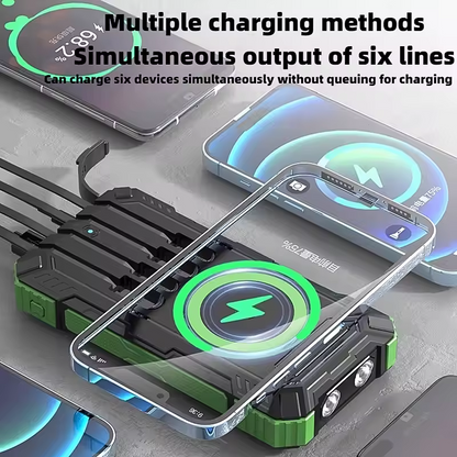 XIAOMI Solar Power Bank Wireless 200000mAh Large Capacity Fast Charging External Battery Outdoor Survival Emergency Equipment