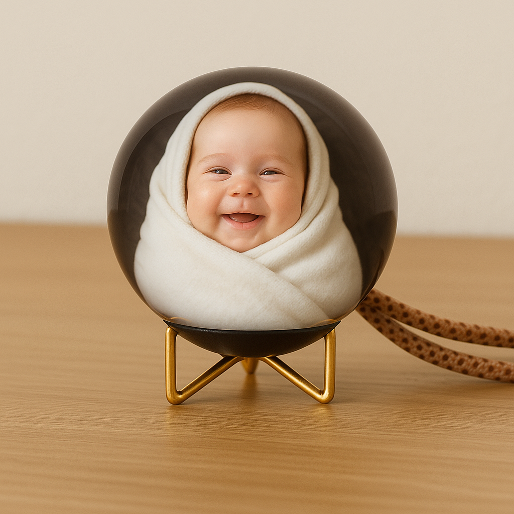 3D Video Crystal Ball DIY Memory Art Glass Ball Lamp Spherical Pixel Display 2.7inchs Screen 4GB Videos Player for Gift