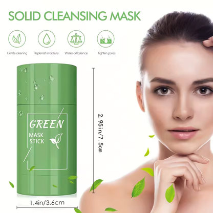 
Green Tea Eggplant Solid Mask Deep Cleansing Oil Control Balance Antioxidan Shrink Pores Remove Blackheads Refreshing Mud Mask