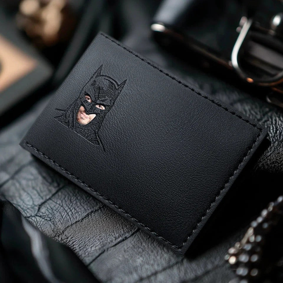 Aurece - Leather Bat ID Card Holder Wallet