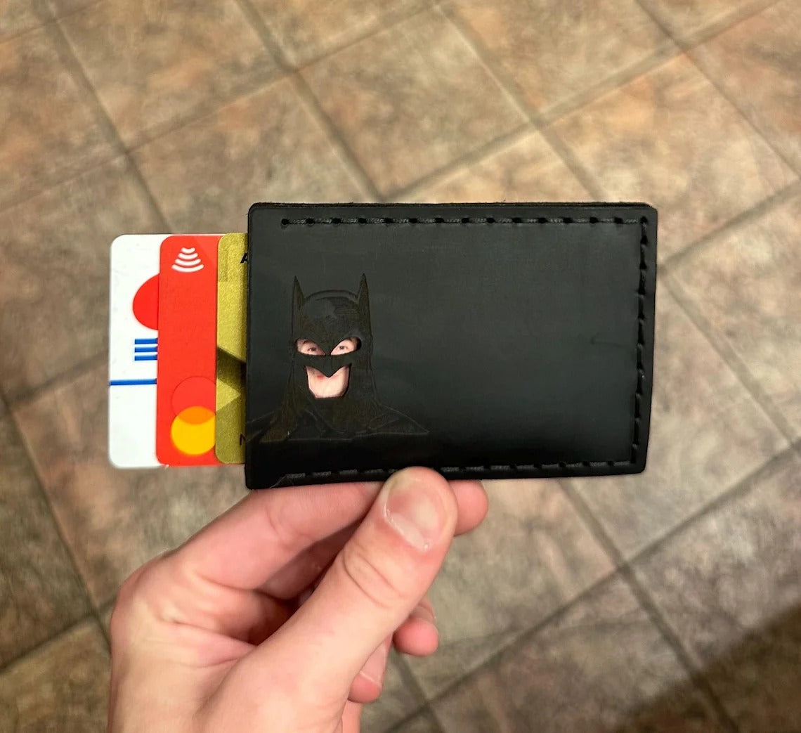 Aurece - Leather Bat ID Card Holder Wallet