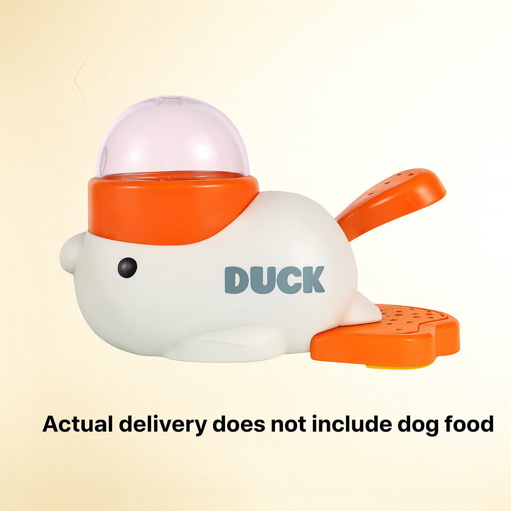 Cartoon Little Yellow Duck Shape Interactive Dog Toys Anti-Slip Design Pets Intelligence Exercise Feeder Food Dispenser Supplies
