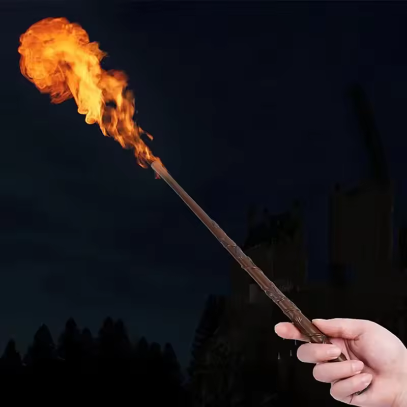 Professional Cosplay Electronic Fire Flasher Magic Wands Magic Trick Flame Lighter Device Props Magicians Accessories Magia Game