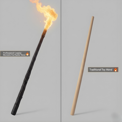 Professional Cosplay Electronic Fire Flasher Magic Wands Magic Trick Flame Lighter Device Props Magicians Accessories Magia Game