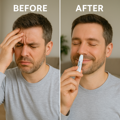 Cooling Nasal Inhaler Stick, Aromatherapy Oil Blend for Clear Breathing, Energy & Focus