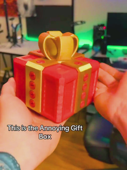 Turn any gift into an unforgettable experience with the Annoying 3D Prank Gift Box. This hilarious screw-lock box makes unwrapping a challenge, adding laughs, suspense, and the ultimate “what is THIS?!” reaction to every occasion.

More than just a prank, it doubles as a stylish, reusable storage box for jewelry, stationery, or tiny treasures. Perfect for birthdays, holidays, or just because—this gift box is the surprise that keeps on giving.