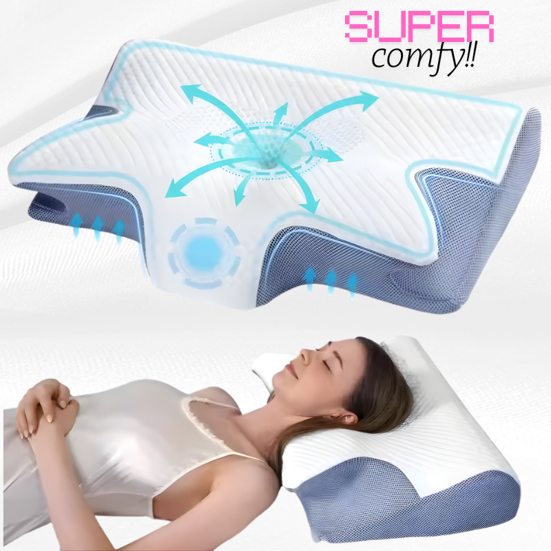 2-in-1 Ergonomic Memory Foam Cervical Pillow – Orthopedic Neck & Shoulder Support