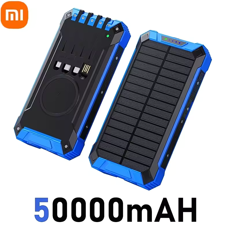Solar Power Bank Wireless 200000mAh Large Capacity Fast Charging External Battery Outdoor Survival Emergency Equipment